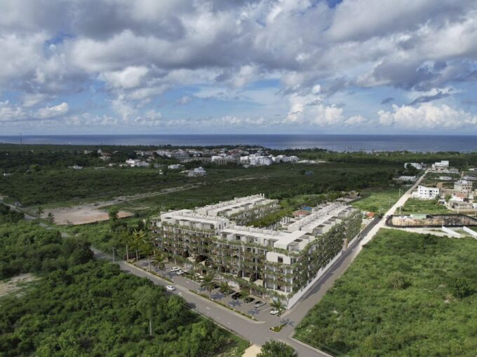 Palm residential complex on the Caribbean coast