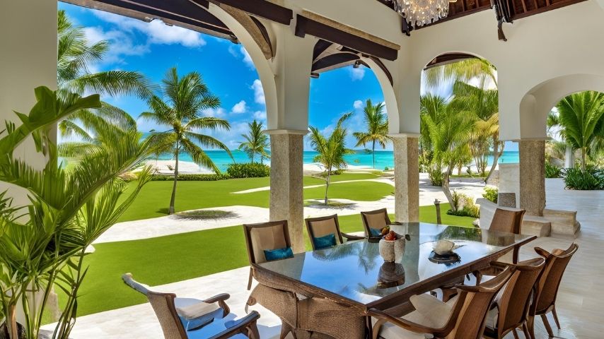 Luxury beachfront villa in Cap Cana, ideal for international buyers